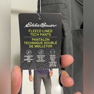 Eddie & Bauer fleece tech pants grey Brand new with tag